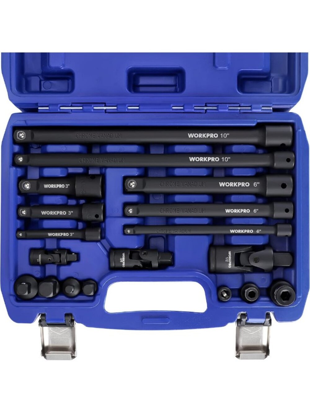 18-Piece Impact Socket Extension Set - 1/4", 3/8" & 1/2" Drive, Durable Tools
